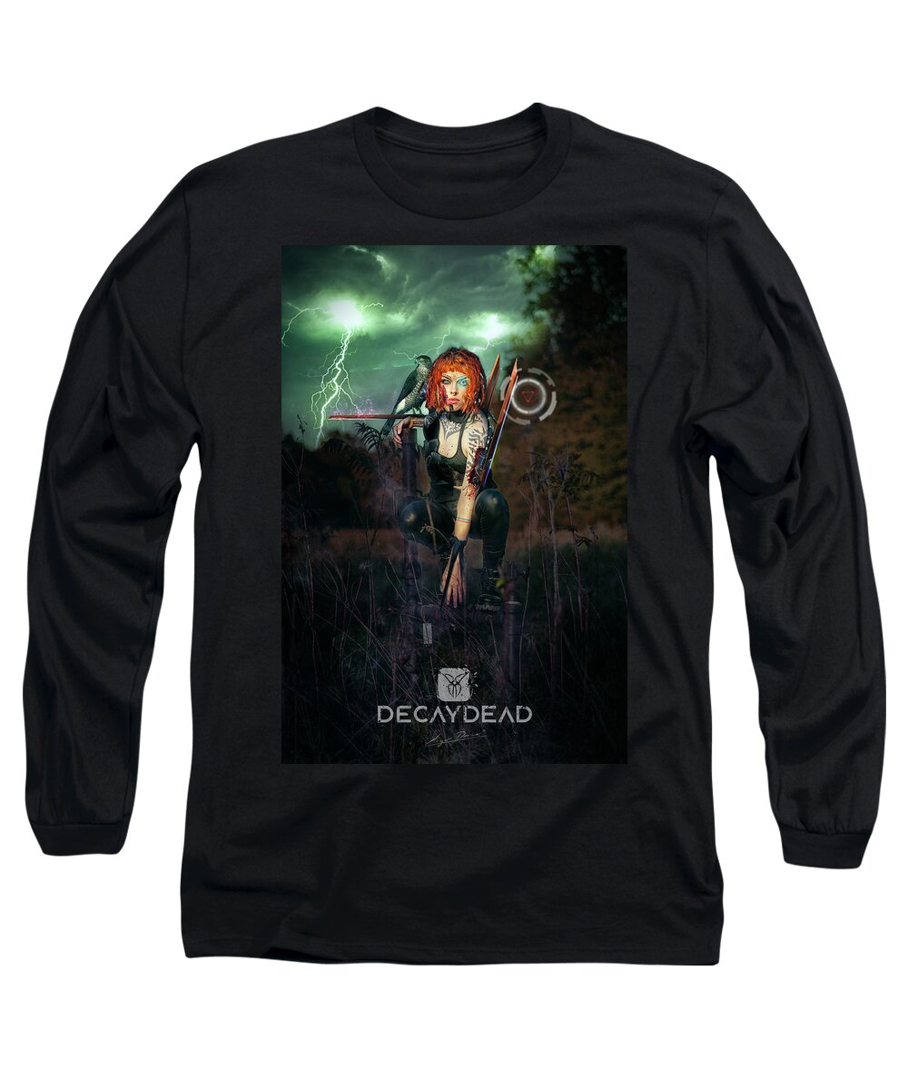 Argus Dorian Long Sleeve T-Shirt featuring the digital art Project AIR OTC IV dark edition by Argus Dorian