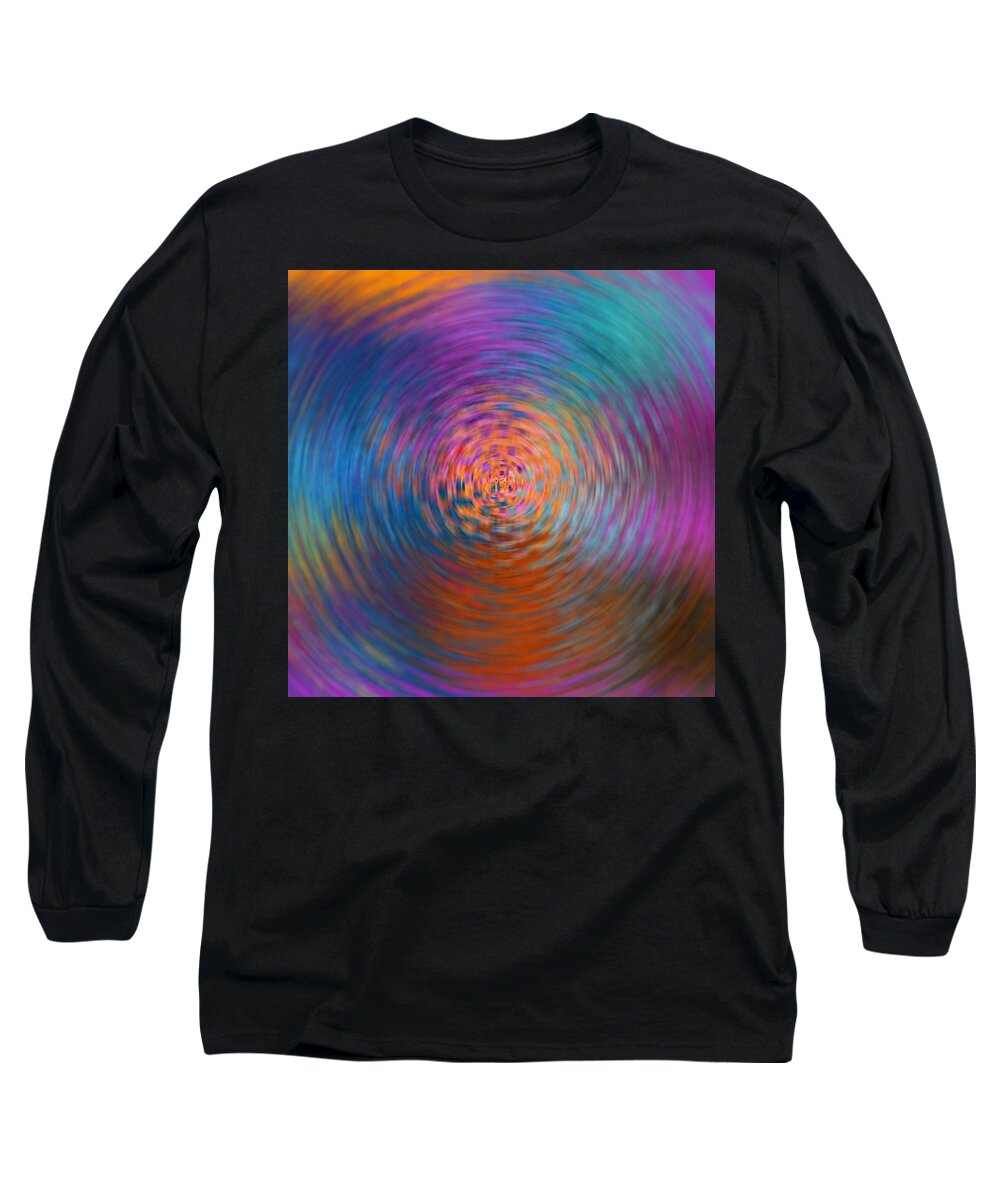 Abstract Long Sleeve T-Shirt featuring the digital art Psychedelic Whirlpool by Ronald Mills