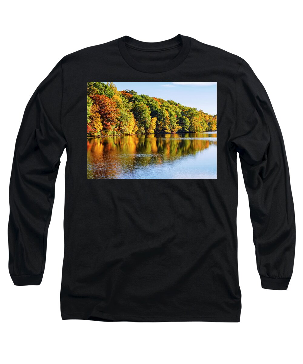 Fall Long Sleeve T-Shirt featuring the photograph Reflecting on Fall by Marianne Campolongo
