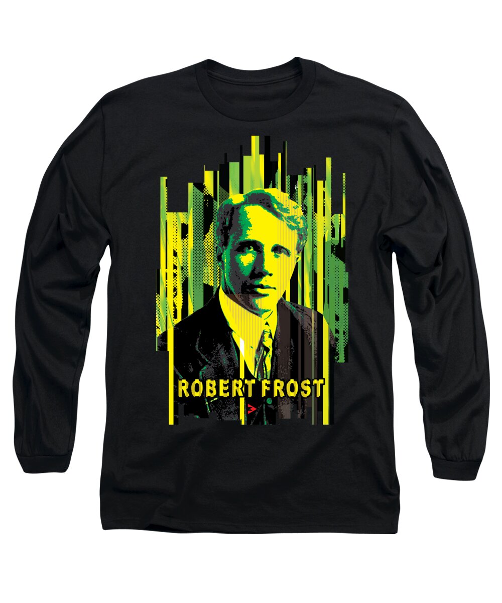 Robert Frost Long Sleeve T-Shirt featuring the digital art Robert Frost by Zoran Maslic