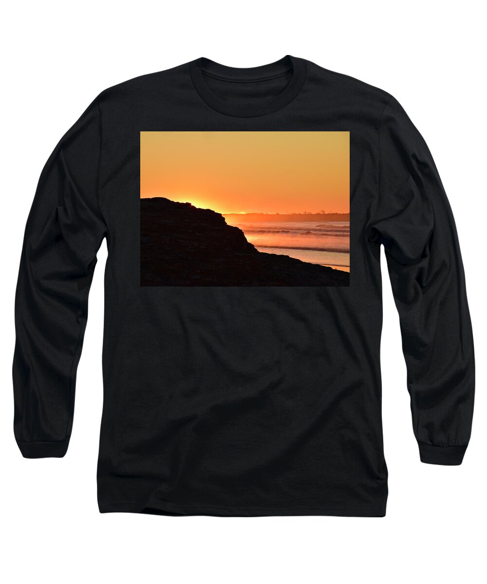 Sunrise Long Sleeve T-Shirt featuring the photograph Sachuest Sunrise II by Nancy De Flon