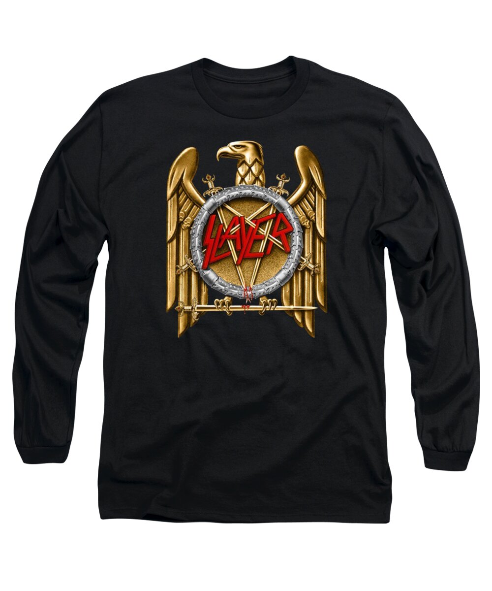 Slayer Long Sleeve T-Shirt featuring the glass art Slayer Gold by Edsel Dunbobbin
