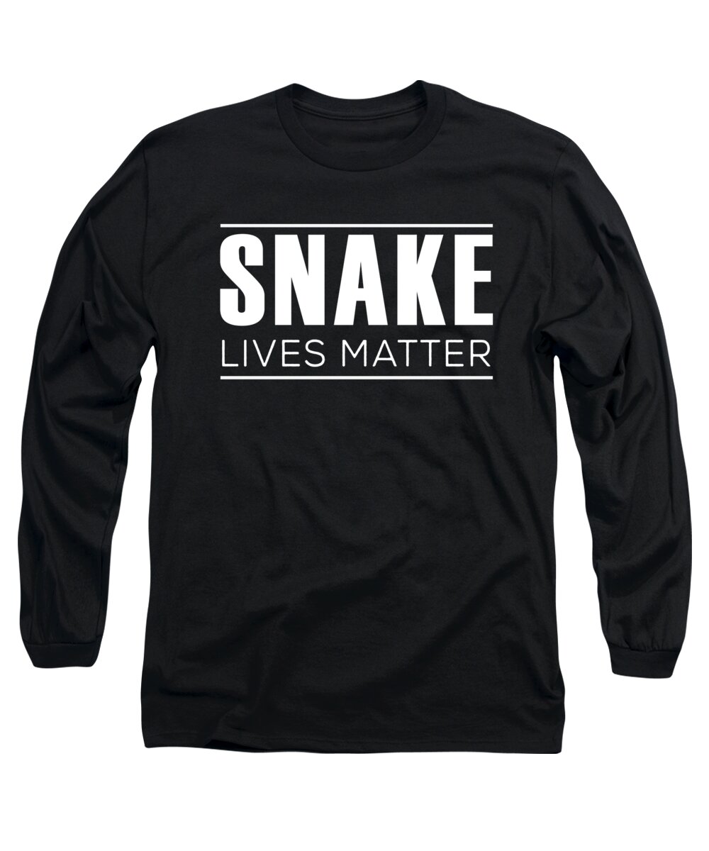 Cute Long Sleeve T-Shirt featuring the digital art Snake Lives Matter by Jacob Zelazny