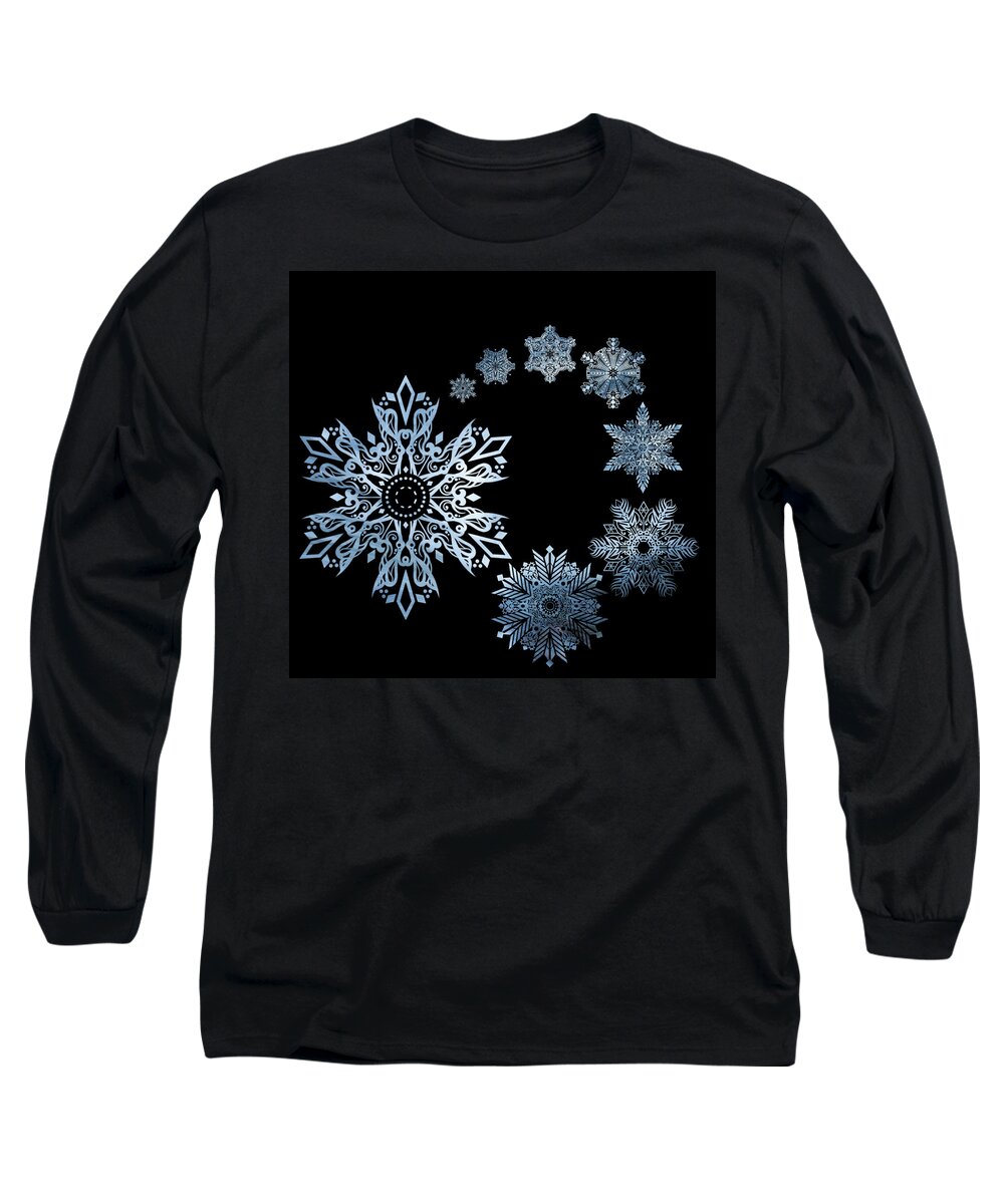 Snowflakes Long Sleeve T-Shirt featuring the photograph Snowflakes by Crystal Wightman