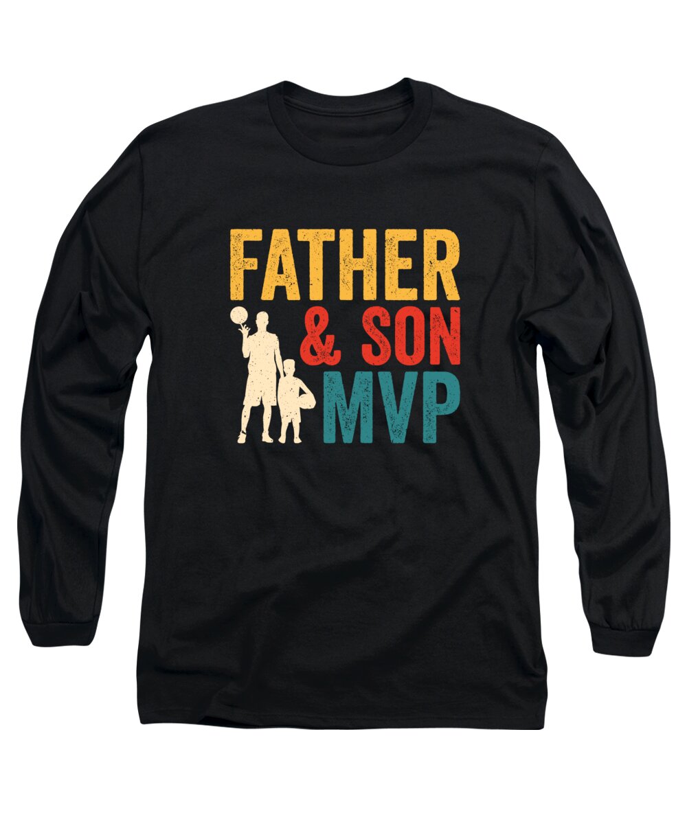 Sports Long Sleeve T-Shirt featuring the digital art Sports Dad Fathers Day Sport Team Fan Hobby by Toms Tee Store