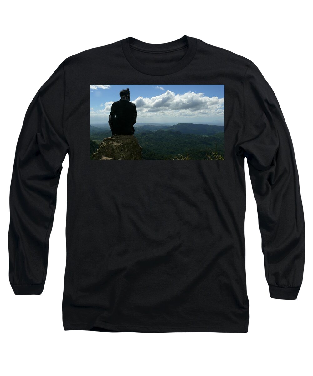 Climber Long Sleeve T-Shirt featuring the photograph Successful climber 4 by Robert Bociaga