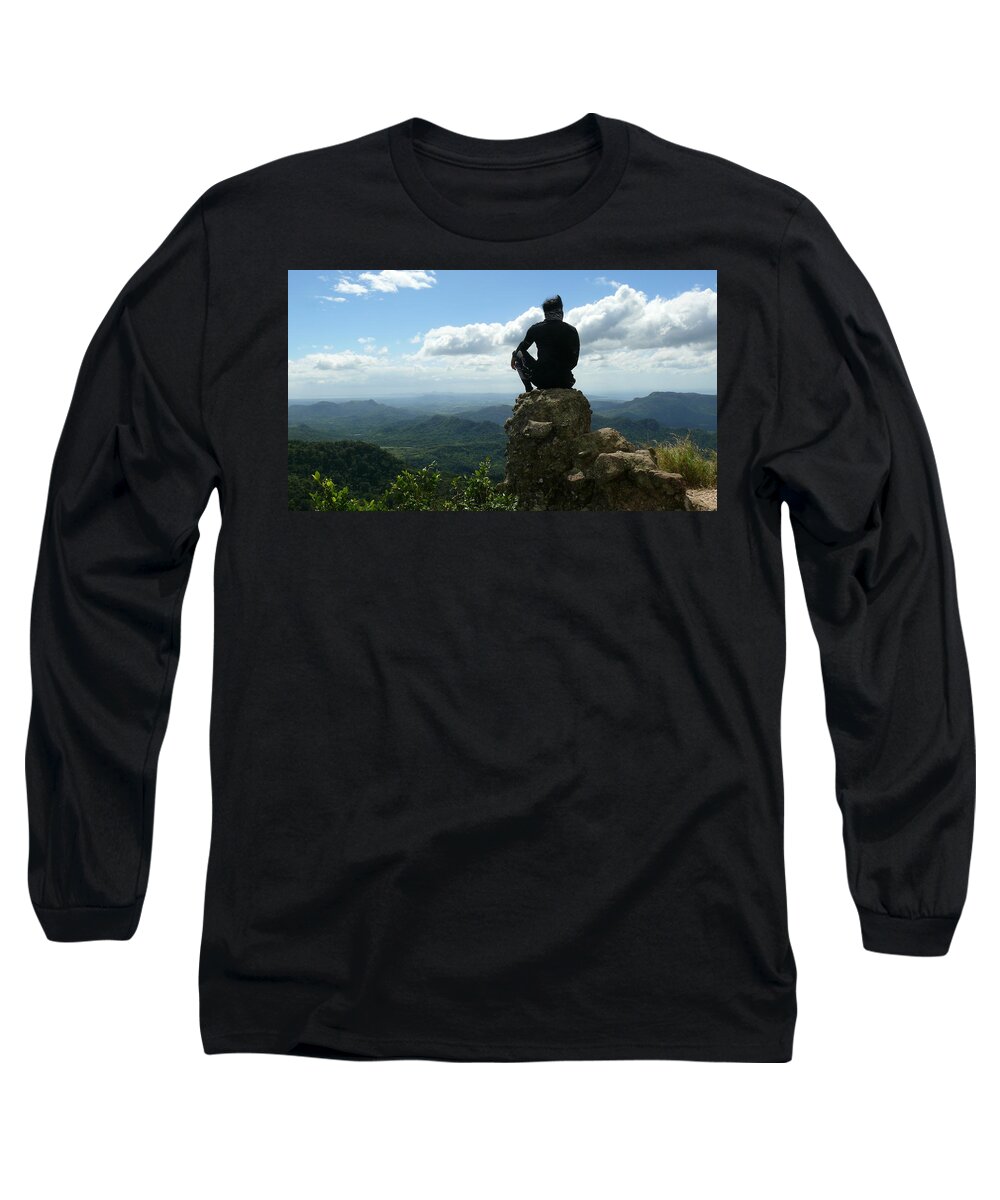 Climber Long Sleeve T-Shirt featuring the photograph Successful climber 5 by Robert Bociaga