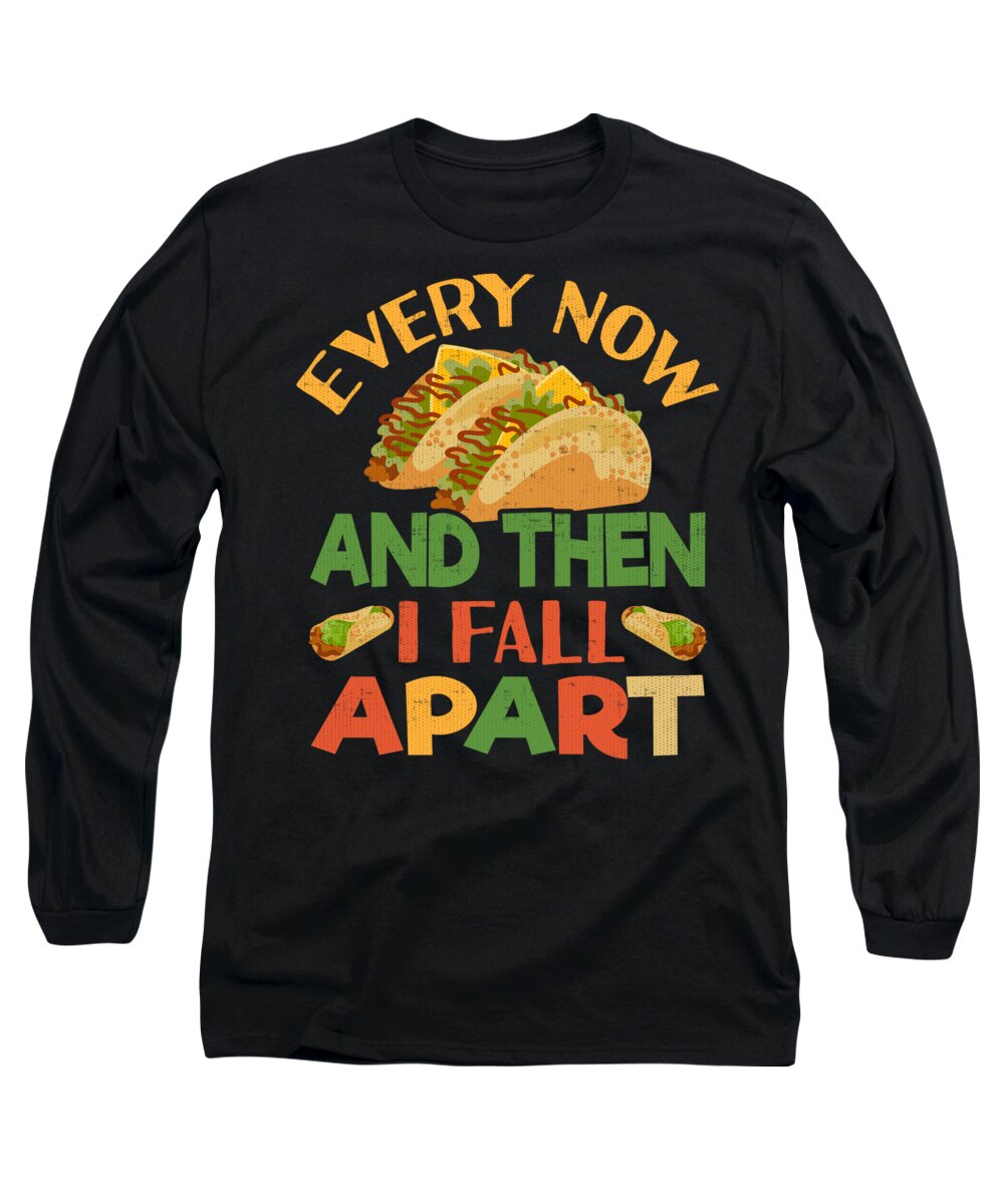 Cinco De Mayo Long Sleeve T-Shirt featuring the digital art Taco Funny Mexican Food Feista Cinco De Mayo by Jacob Zelazny