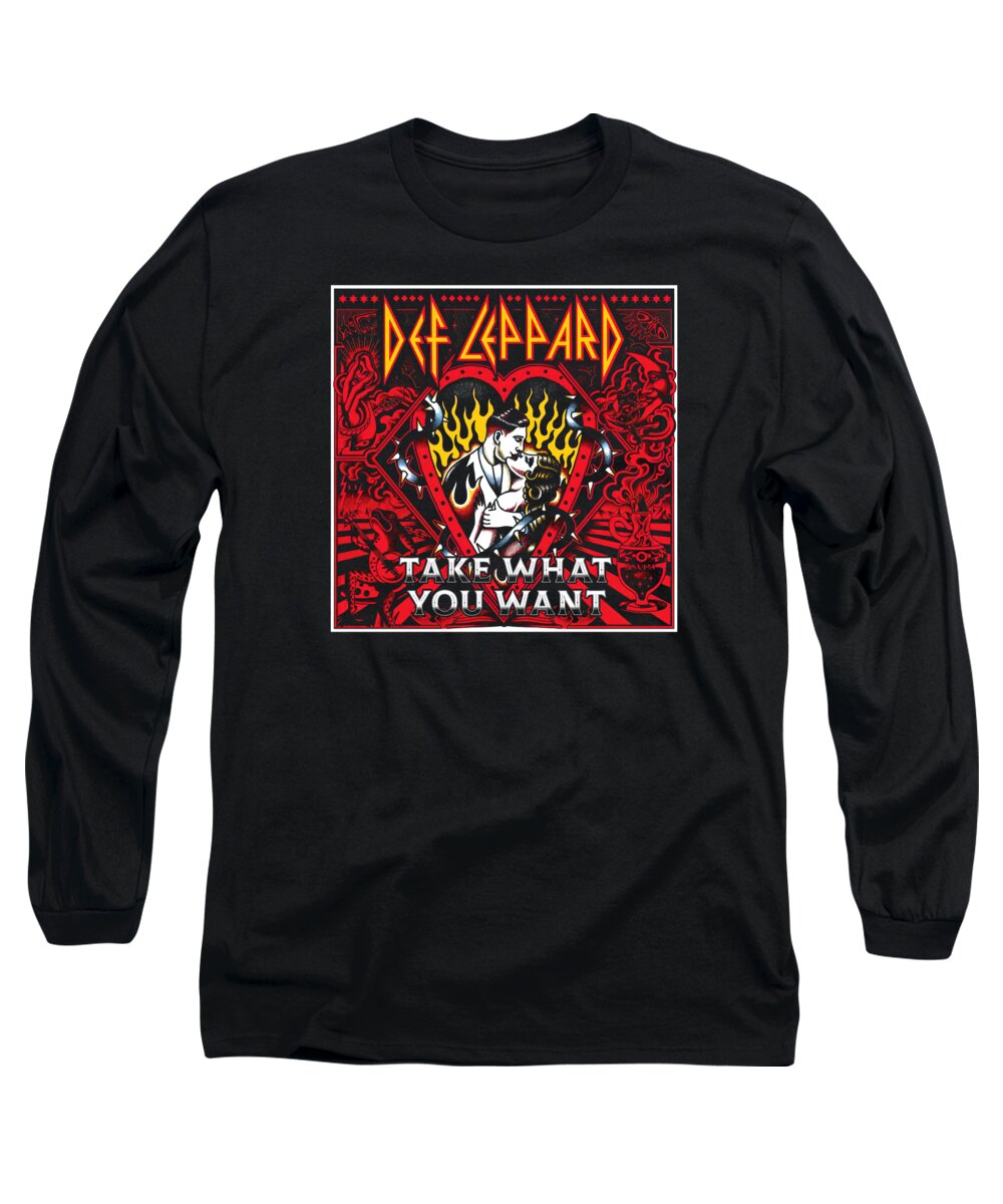 Vintage Long Sleeve T-Shirt featuring the digital art Take What You Want by Def Leppard