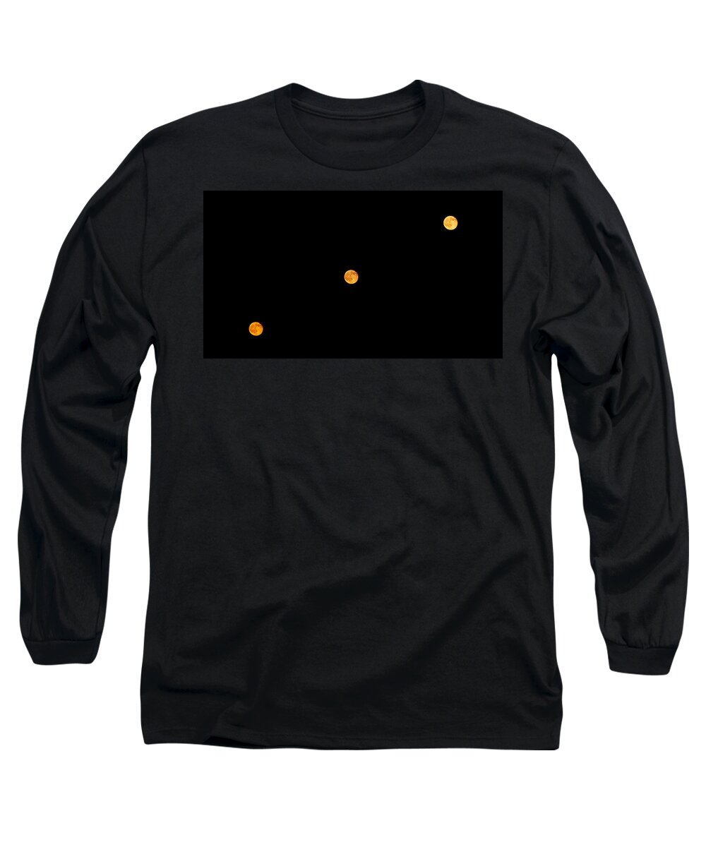 Skyscape Long Sleeve T-Shirt featuring the photograph The Dawn of the Moon by Karine GADRE