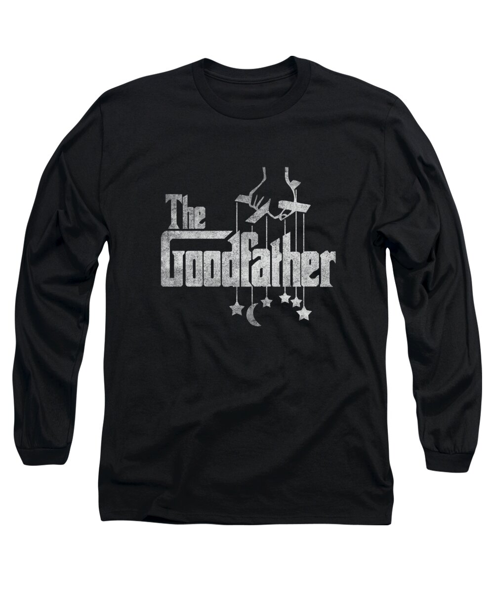 Funny Long Sleeve T-Shirt featuring the digital art The Goodfather Retro by Flippin Sweet Gear