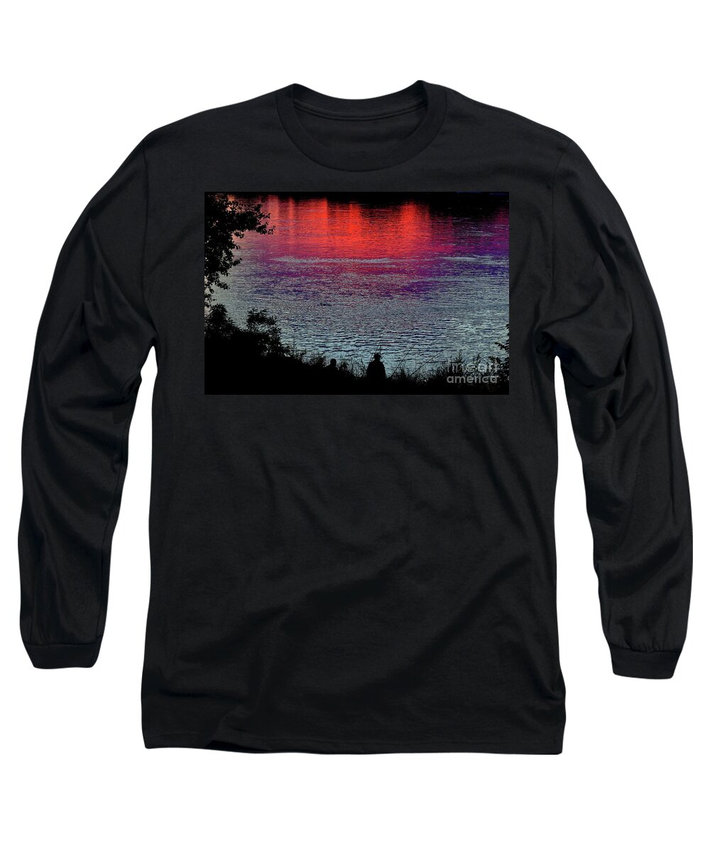 Nature Long Sleeve T-Shirt featuring the photograph The Kiss of Sunset by Leonida Arte