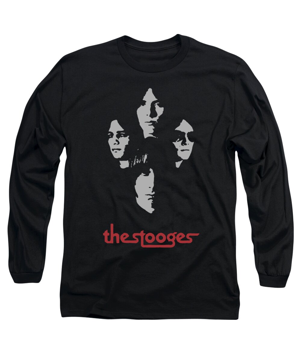 The Stooges Fun House Long Sleeve T-Shirt featuring the digital art The Stooges by Ann Shank