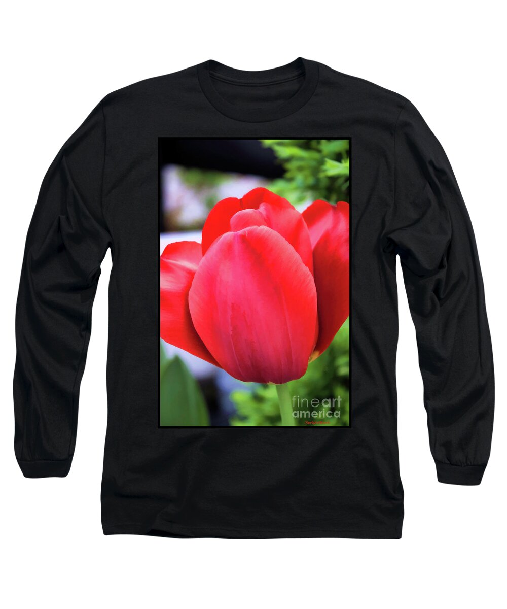 Macro Long Sleeve T-Shirt featuring the photograph The Tulip Beauty by Roberta Byram