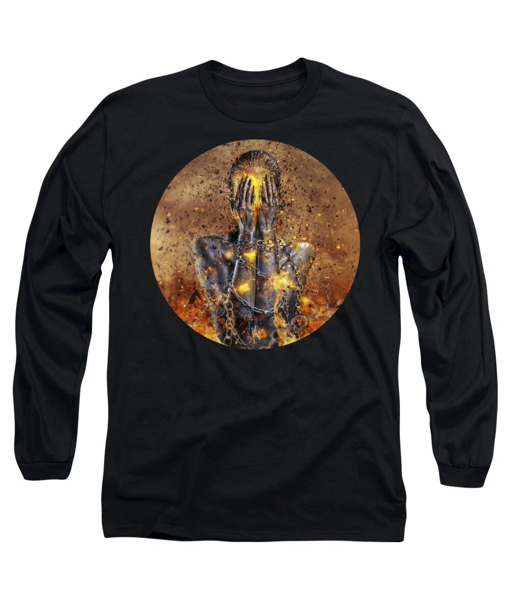 Surreal Long Sleeve T-Shirt featuring the digital art Through Ashes Rise by Mario Sanchez Nevado