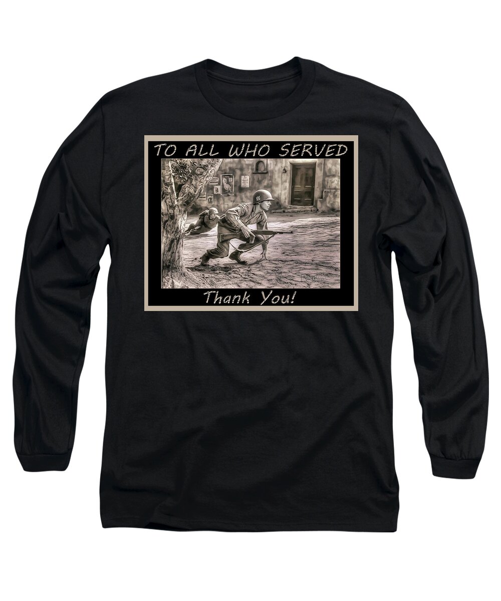 Audie Murphy Long Sleeve T-Shirt featuring the photograph To All Who Served by Dyle Warren
