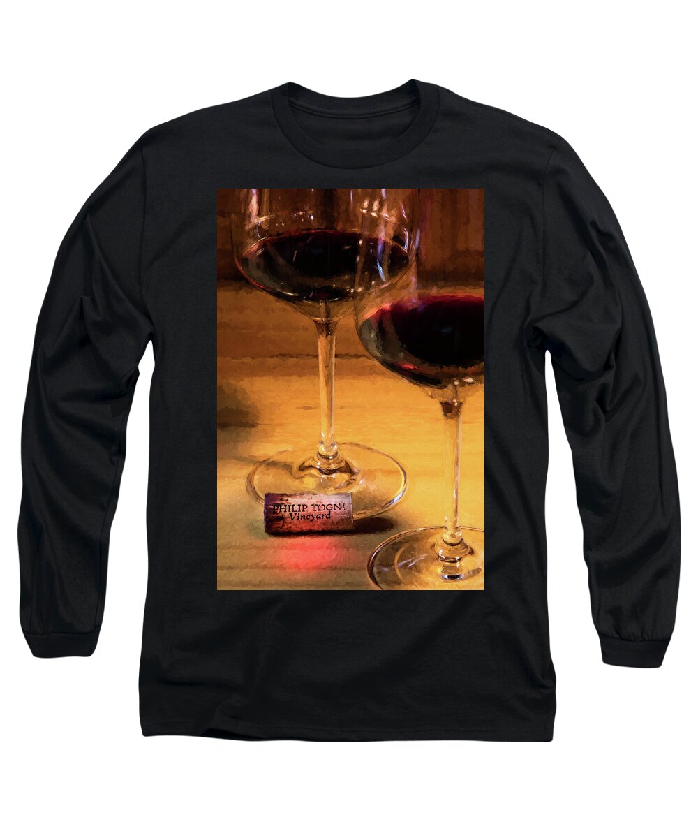 Cabernet Sauvignon Long Sleeve T-Shirt featuring the photograph Togni Wine 3 by David Letts