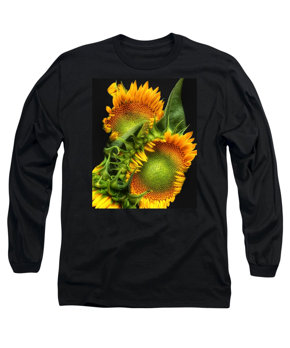 Sunflowers Long Sleeve T-Shirt featuring the photograph Two Sunflowers by JoAnn Lense