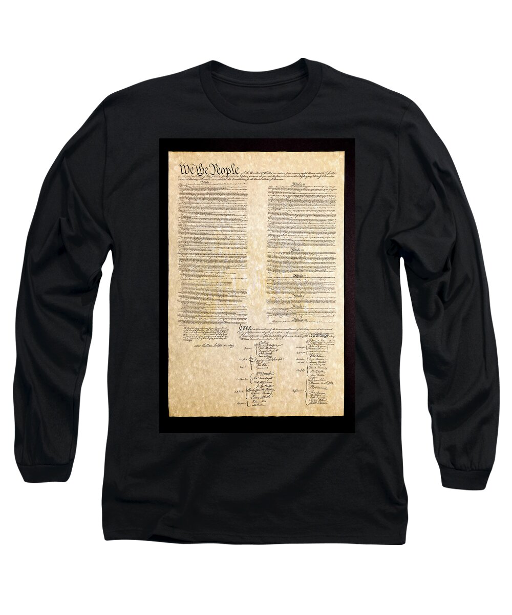 1700s Long Sleeve T-Shirt featuring the photograph US Constitution by Jack R Perry