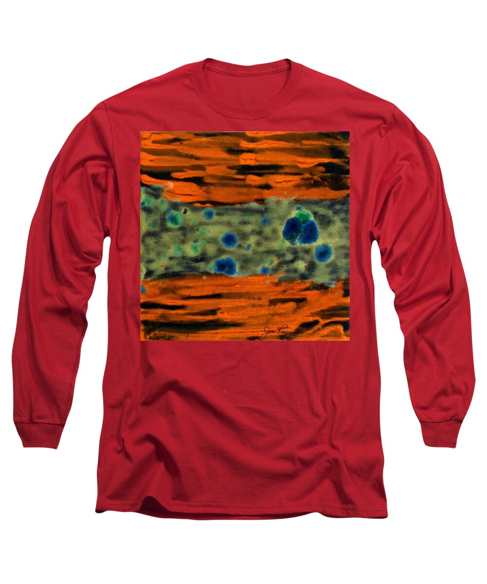 Abstract Painting Long Sleeve T-Shirt featuring the painting Autumn Breeze #1 by Joan Reese