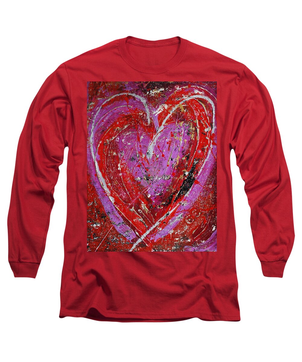 Love Long Sleeve T-Shirt featuring the painting Love by Cleaster Cotton