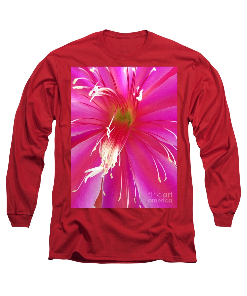 Cactus Flower Long Sleeve T-Shirt featuring the photograph Cactus Flower #2 by Jacklyn Duryea Fraizer