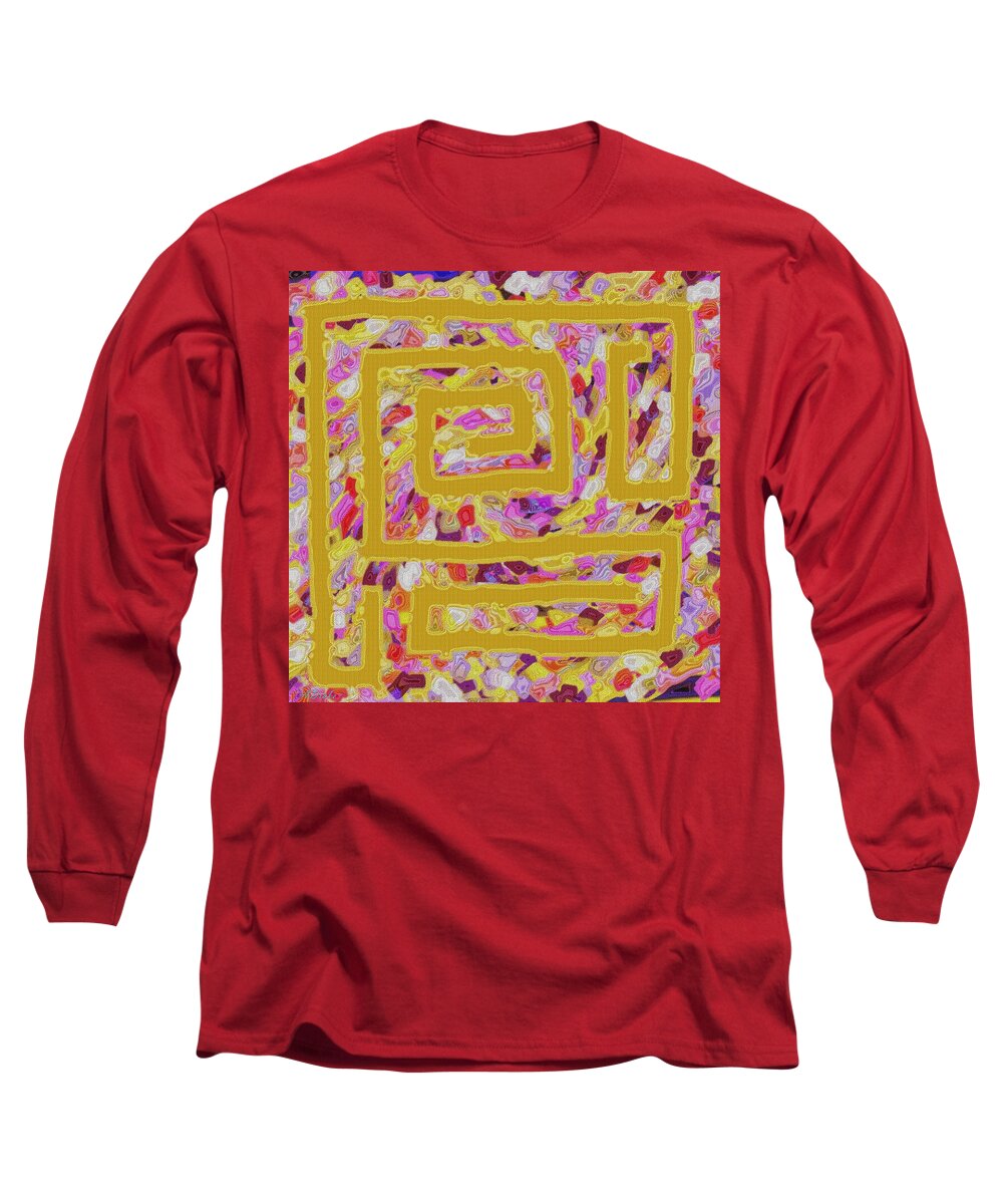 Golden Long Sleeve T-Shirt featuring the digital art The Golden Road #2 by Alec Drake