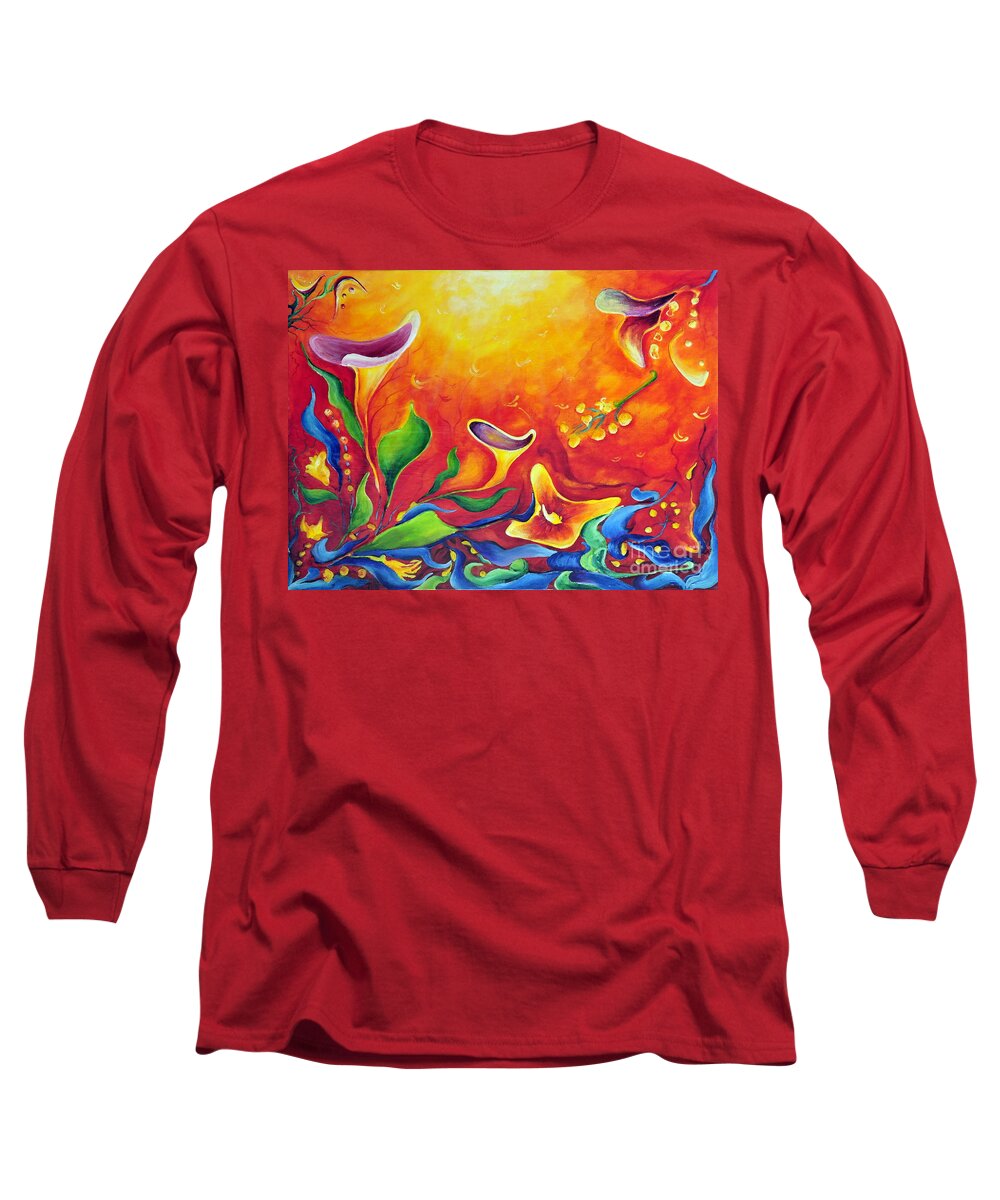 Fantasy Long Sleeve T-Shirt featuring the painting Another Dream by Teresa Wegrzyn