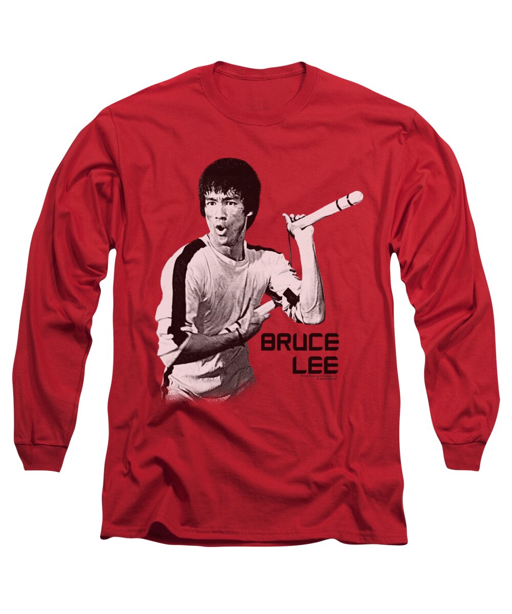 Bruce Lee - Nunchucks Long Sleeve T-Shirt by Brand A - Fine Art America