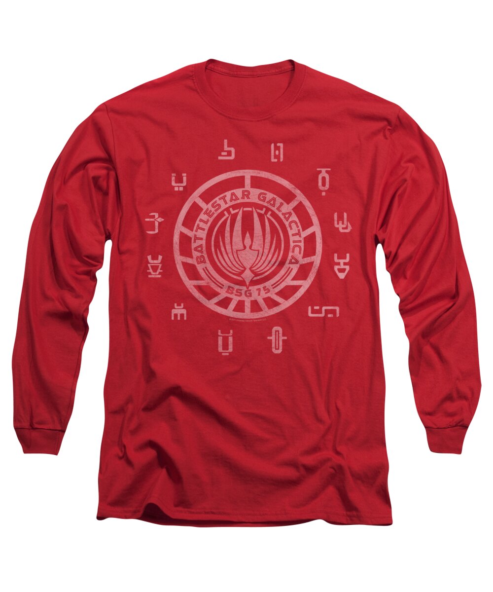 Battlestar Long Sleeve T-Shirt featuring the digital art Bsg - Colonies by Brand A