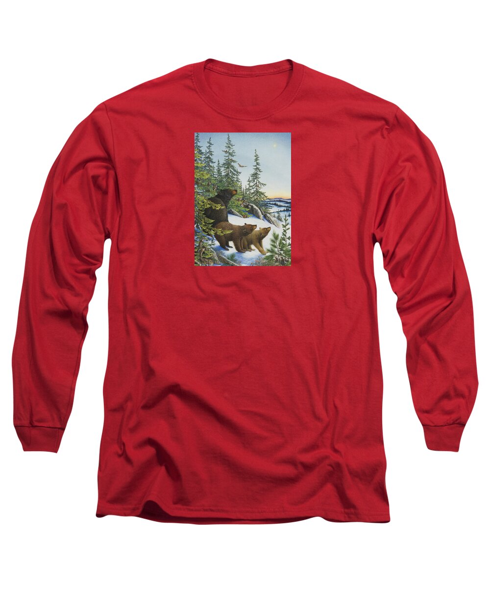 Christmas Star Long Sleeve T-Shirt featuring the painting Christmas Morning by Lynn Bywaters
