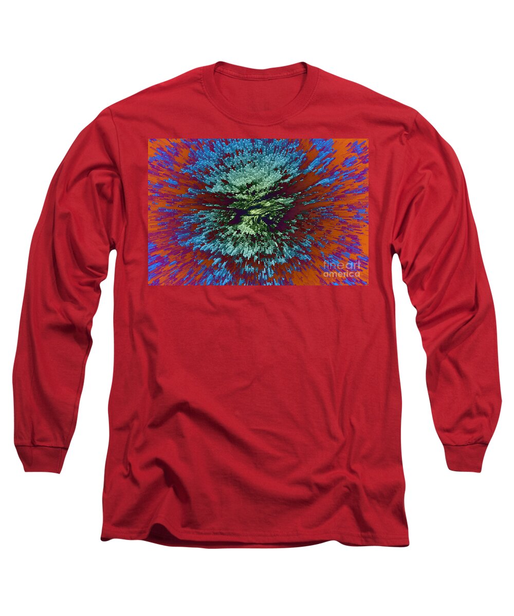 Abstract Long Sleeve T-Shirt featuring the photograph Color Extrusion by Diane Macdonald