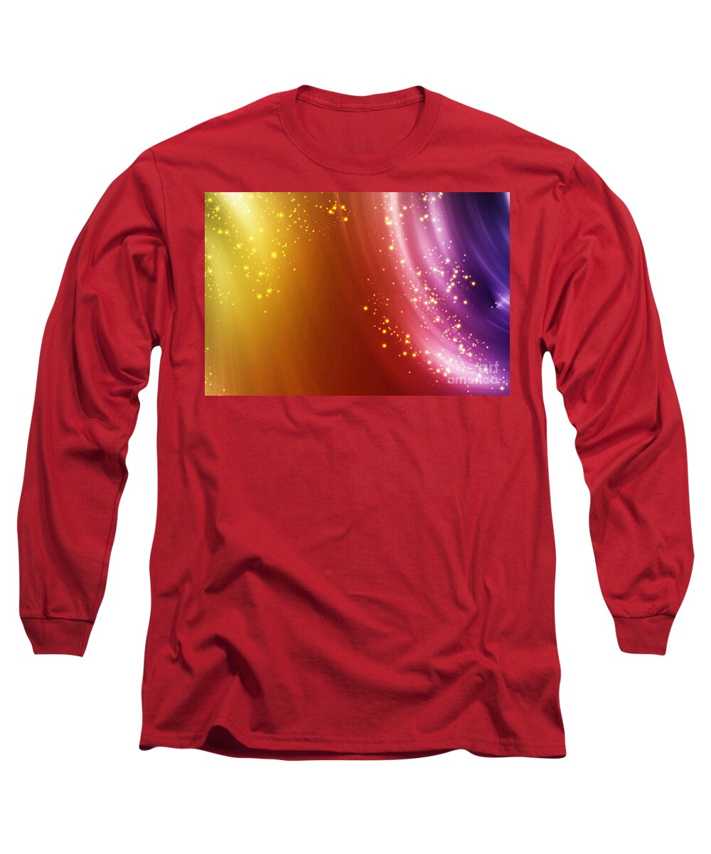 Abstract Long Sleeve T-Shirt featuring the digital art Colorful fog by Amanda Mohler