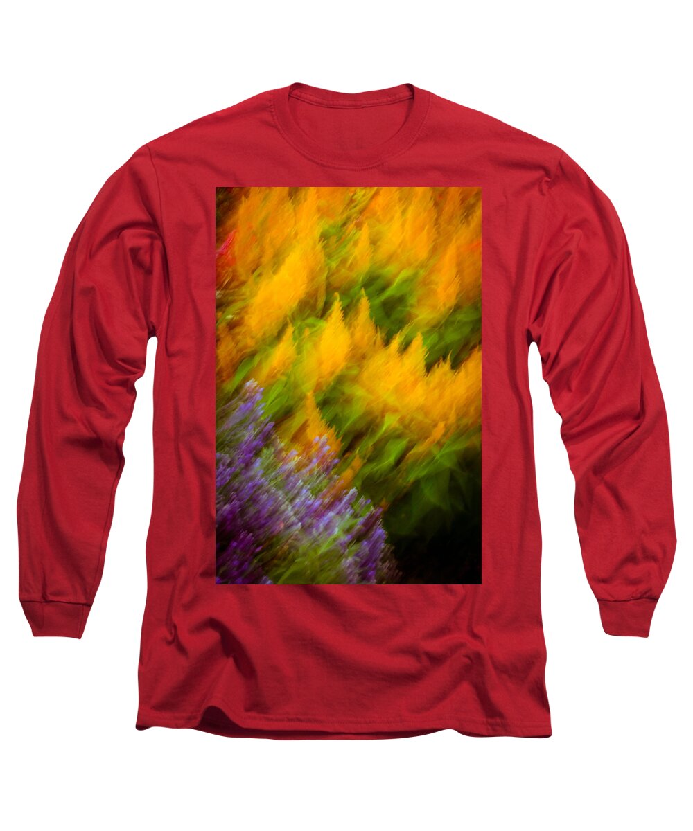 Abstract Long Sleeve T-Shirt featuring the photograph Cosmic Light by Christie Kowalski