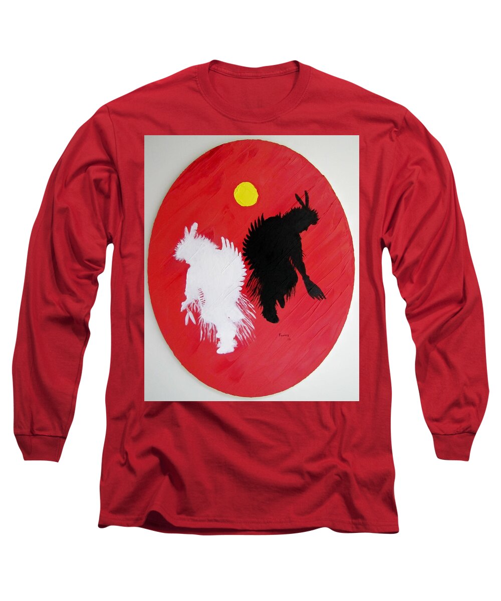 Harvest Dance Long Sleeve T-Shirt featuring the painting Harvest Dance by Michael TMAD Finney