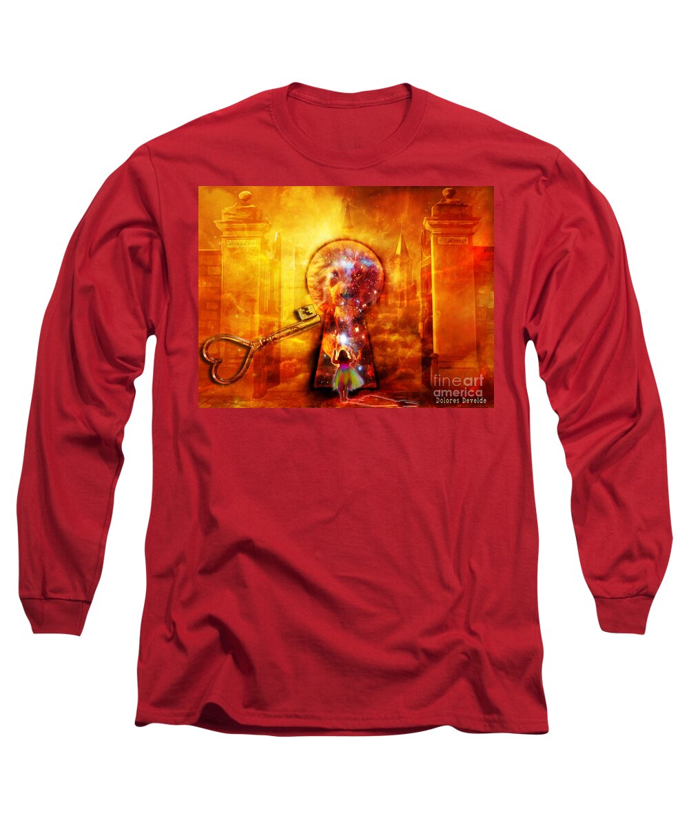 Kingdom Of Heaven Lion Of Judah Worship Holy City Long Sleeve T-Shirt featuring the digital art Kingdom of Heaven by Dolores Develde