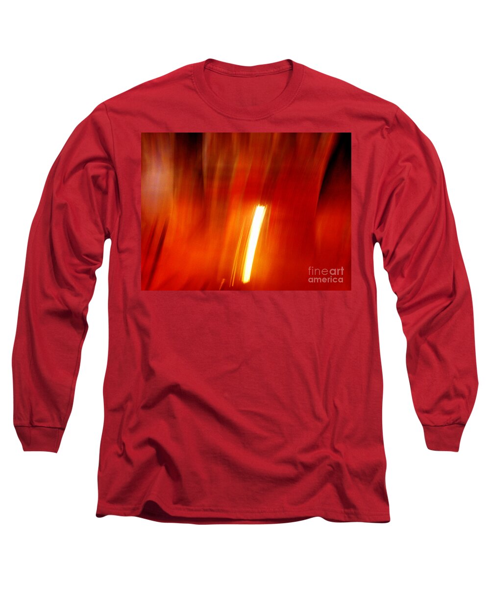 Abstract Long Sleeve T-Shirt featuring the photograph Light Intrusion by Cristina Stefan