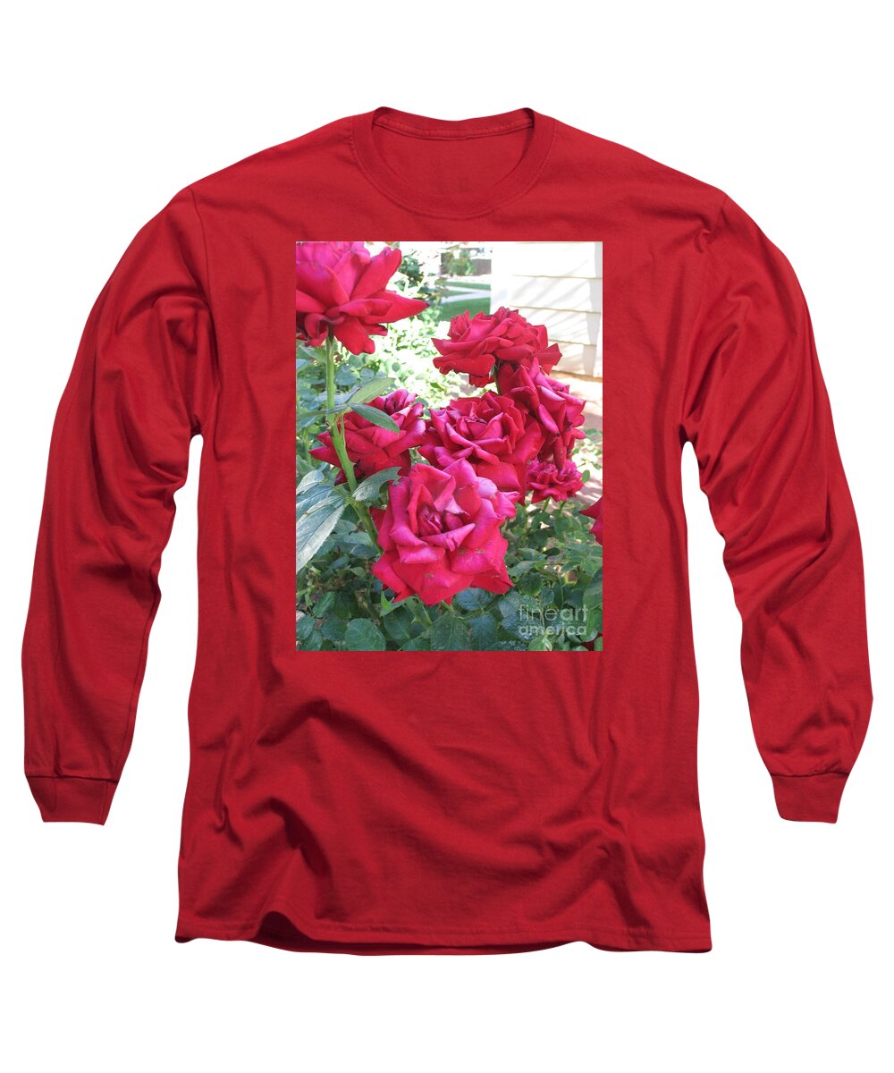 Photography Long Sleeve T-Shirt featuring the photograph Pink Roses by Chrisann Ellis