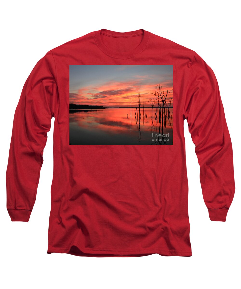 Sunrise Long Sleeve T-Shirt featuring the photograph Radiant Rise by Roger Becker