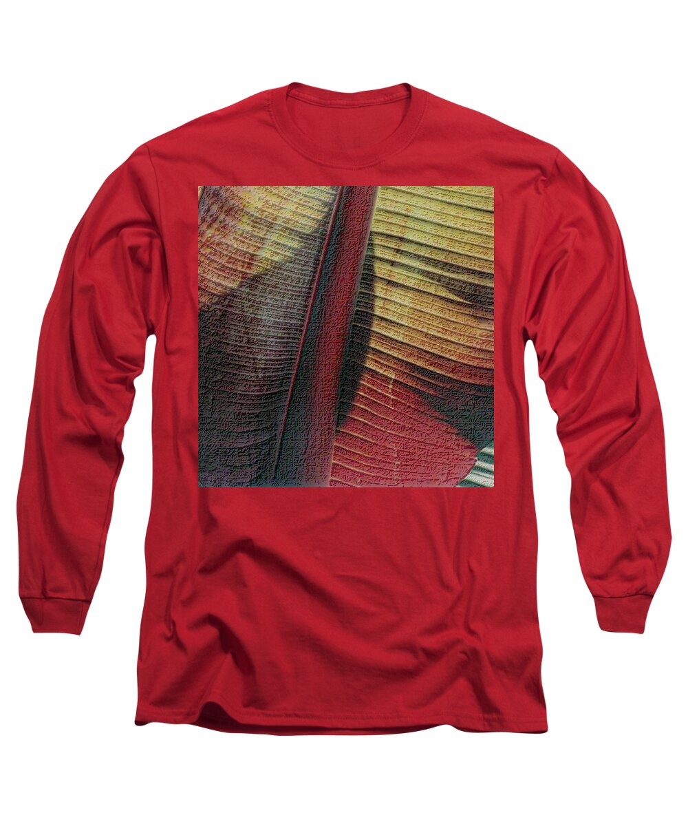 Red Palm Long Sleeve T-Shirt featuring the photograph Red Palm by Nadalyn Larsen