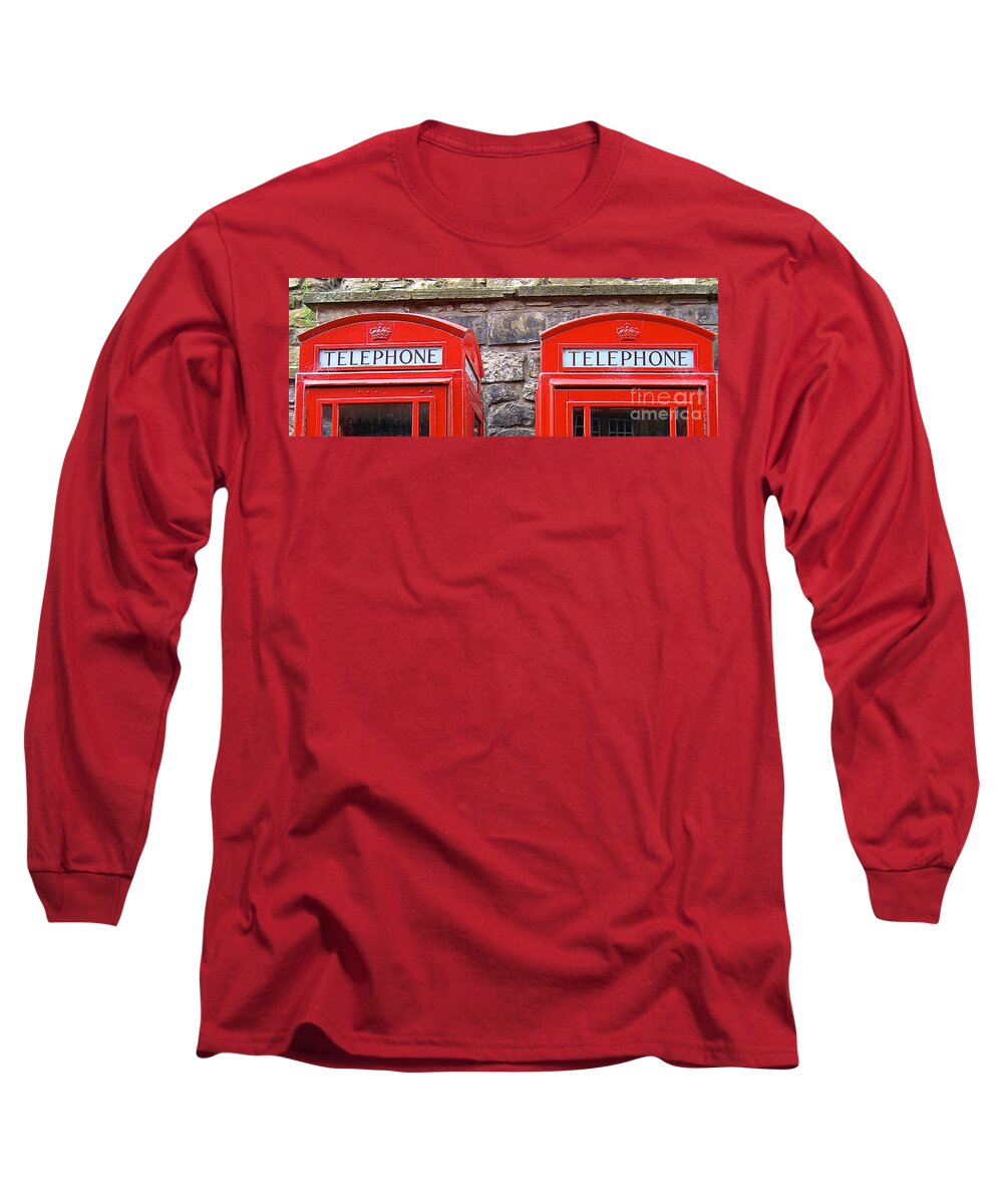 Scotland Phone Booths Long Sleeve T-Shirt featuring the photograph Ring Ring by Suzanne Oesterling