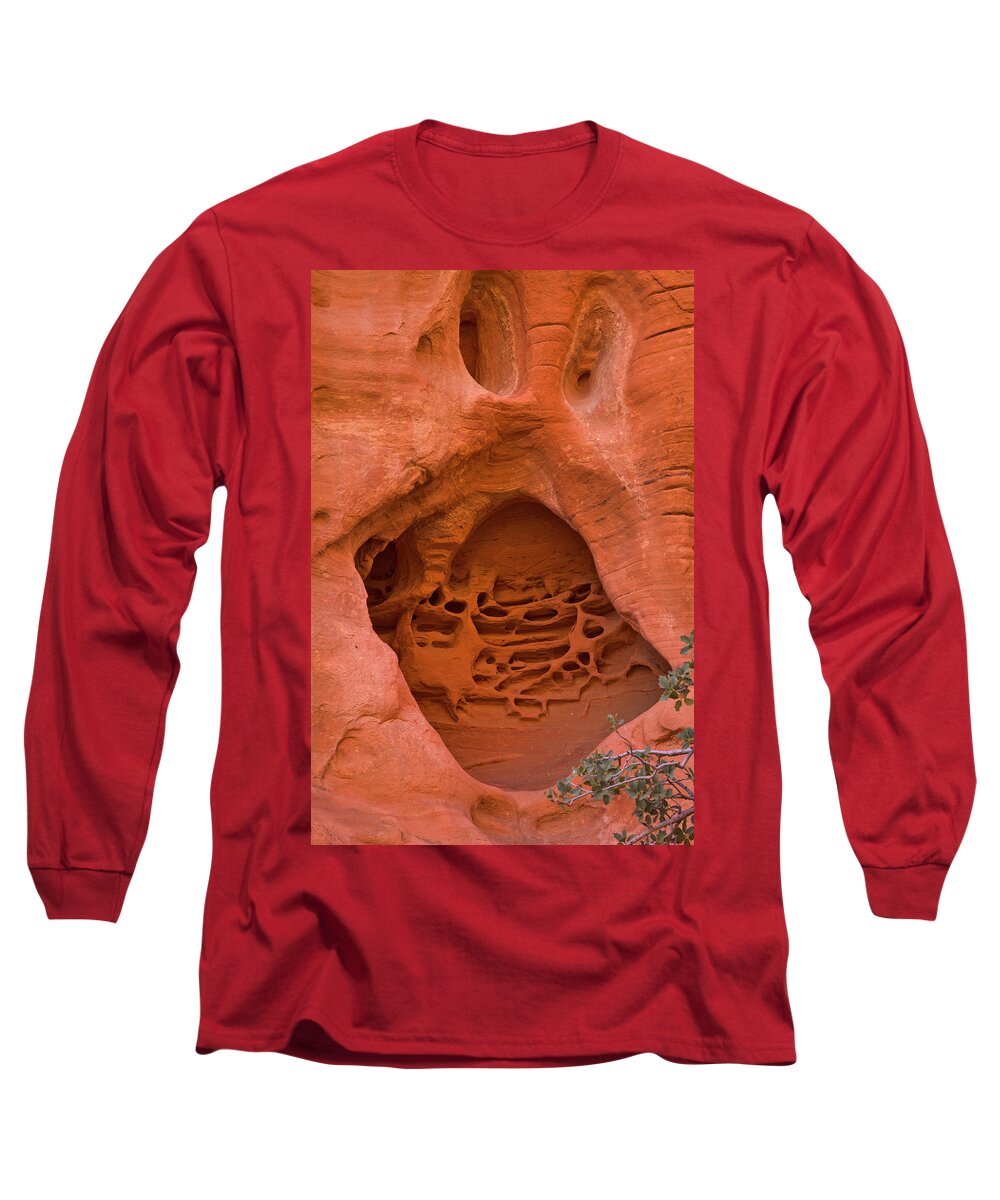 00559250 Long Sleeve T-Shirt featuring the photograph Sandstone Red Rock Canyon by Yva Momatiuk John Eastcott