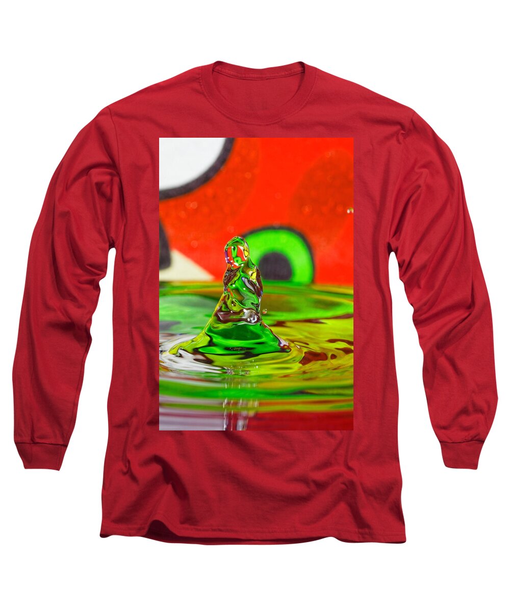  Abstract Long Sleeve T-Shirt featuring the photograph Splas by Peter Lakomy