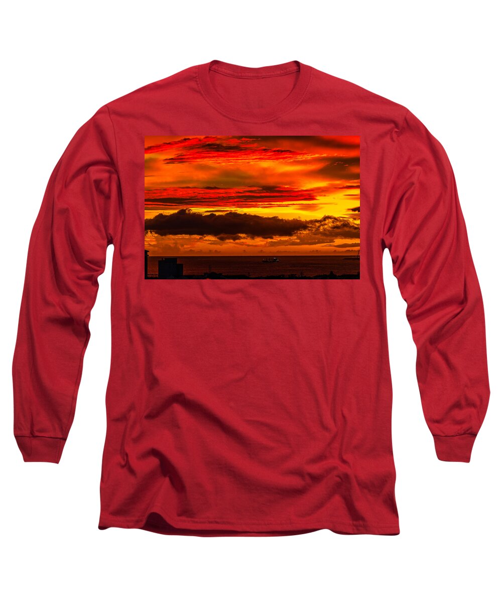 Art Long Sleeve T-Shirt featuring the photograph Sunset Wow2 by Joseph Amaral