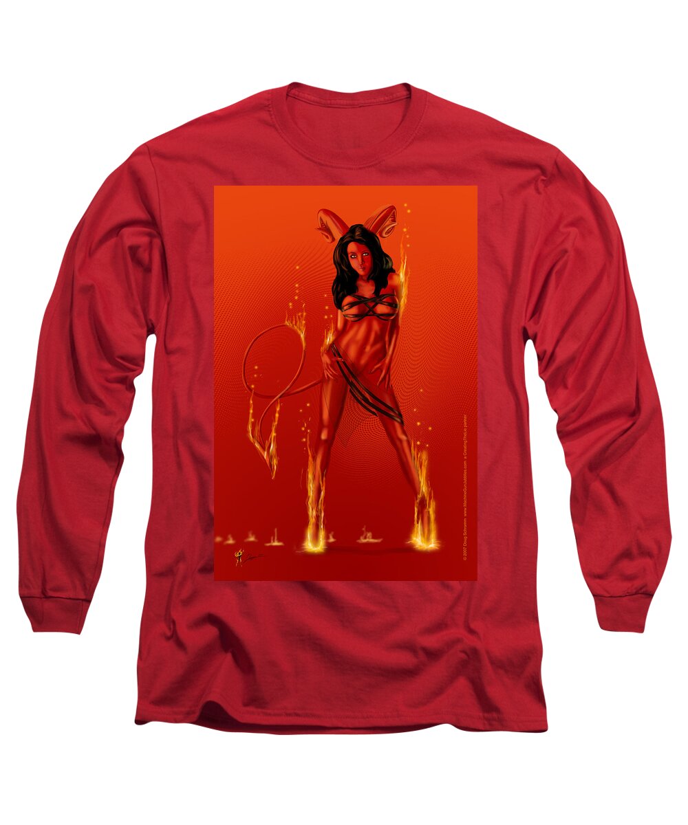  Long Sleeve T-Shirt featuring the digital art That Damn Thing by Doug Schramm