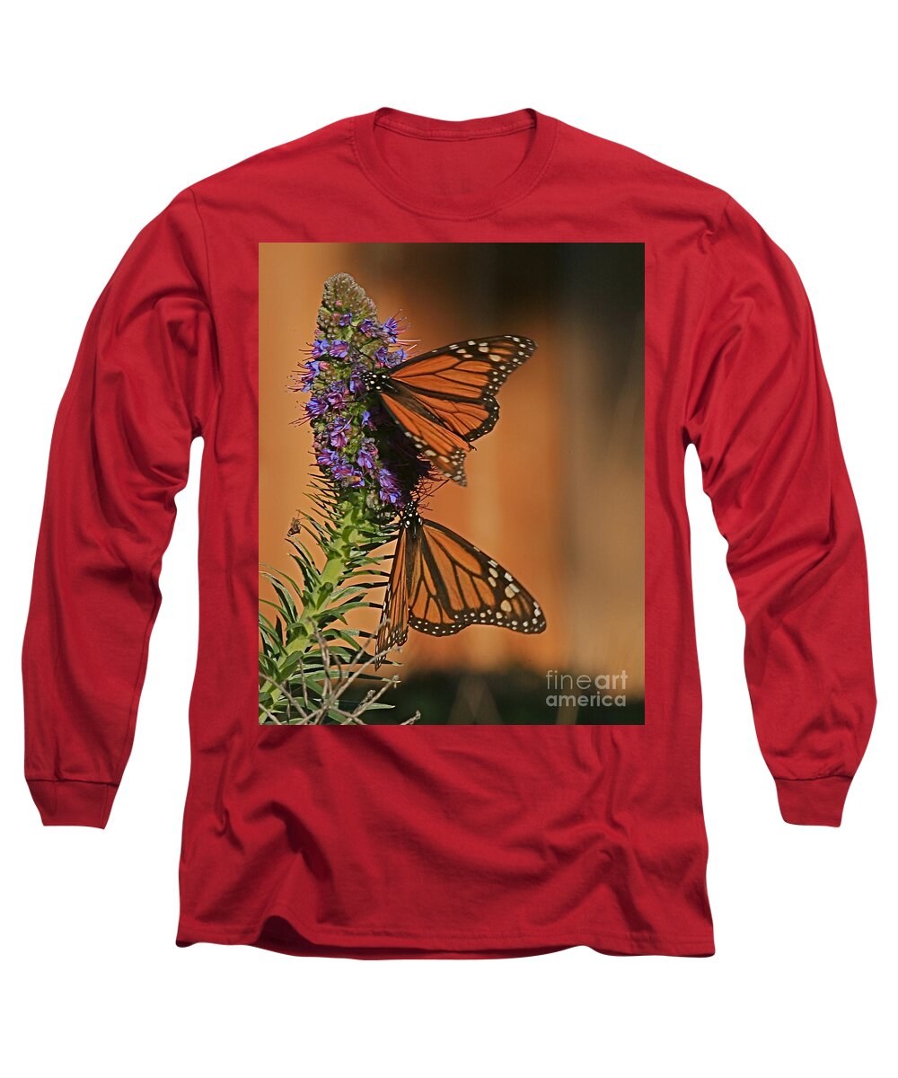Monarch Butterflies Long Sleeve T-Shirt featuring the photograph Monarch Butterflies of Pacific Grove by Pat Hathaway 2015 by Monterey County Historical Society