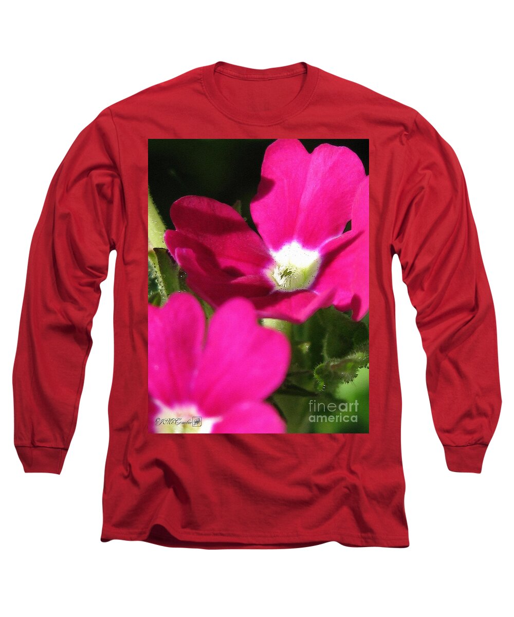 Verbena Long Sleeve T-Shirt featuring the painting Verbena from the Ideal Florist Mix by J McCombie