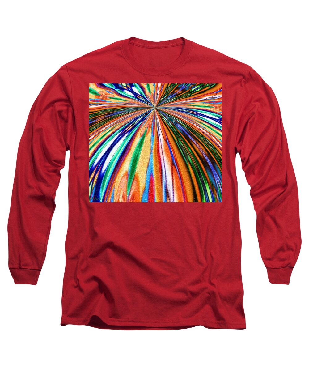 Begin Long Sleeve T-Shirt featuring the digital art Where It All Began Abstract by Alec Drake