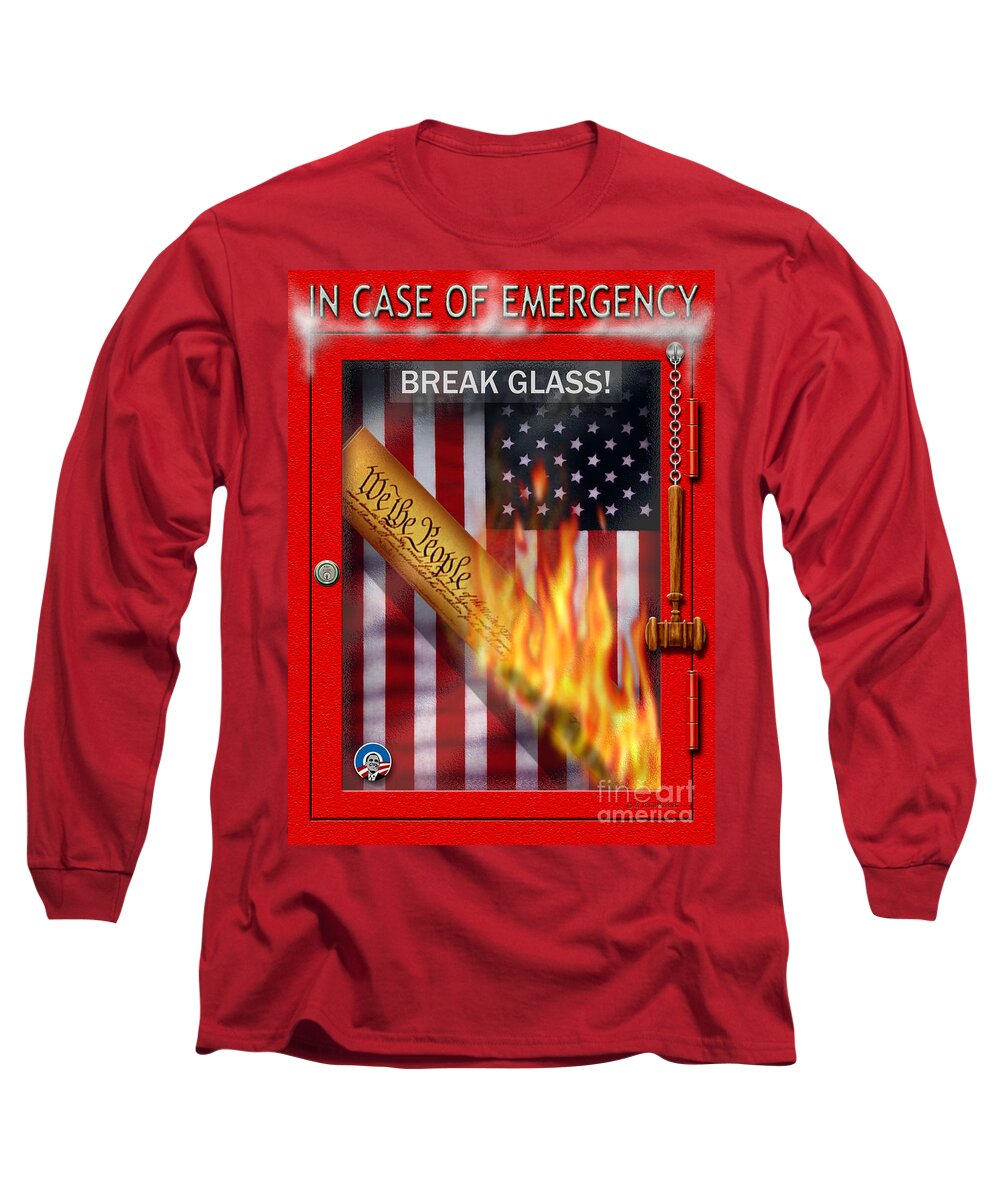 Cristopher Ernest Long Sleeve T-Shirt featuring the digital art America 2012 by Cristophers Dream Artistry