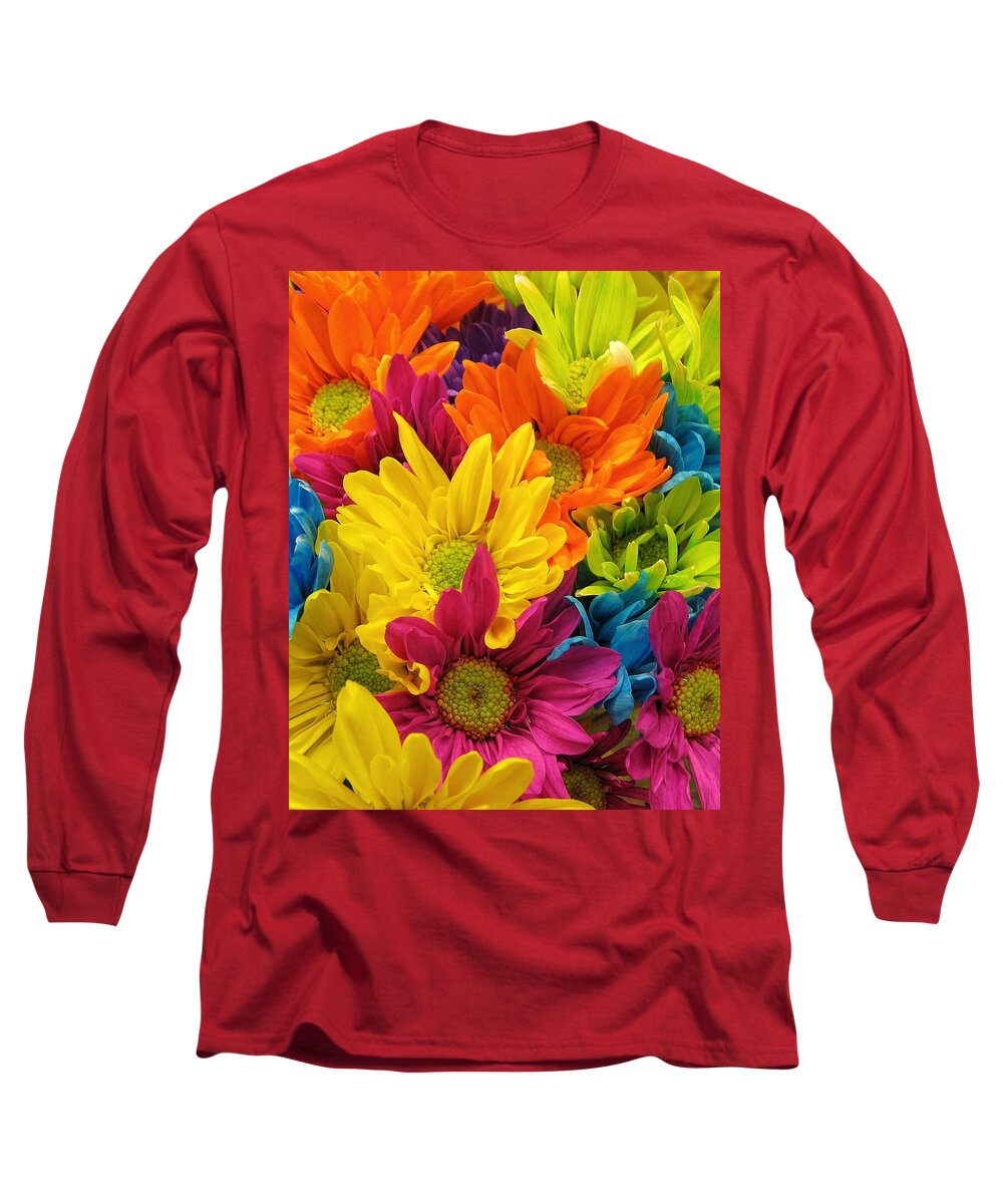 Flowers Long Sleeve T-Shirt featuring the photograph Colossal Colors by Lori Lafargue